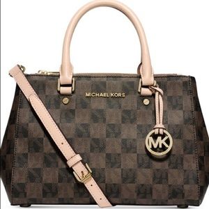 Michael Kors Sutton Checkerboard Satchel Purse